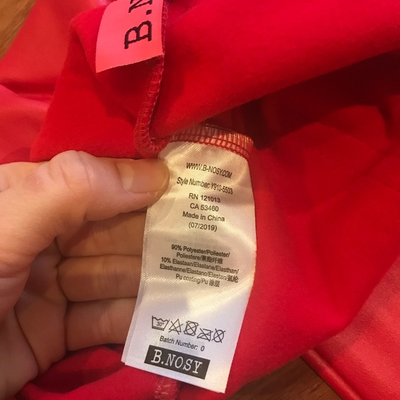 B. Nosy red faux leather girls leggings 5T - Picture 5 of 6